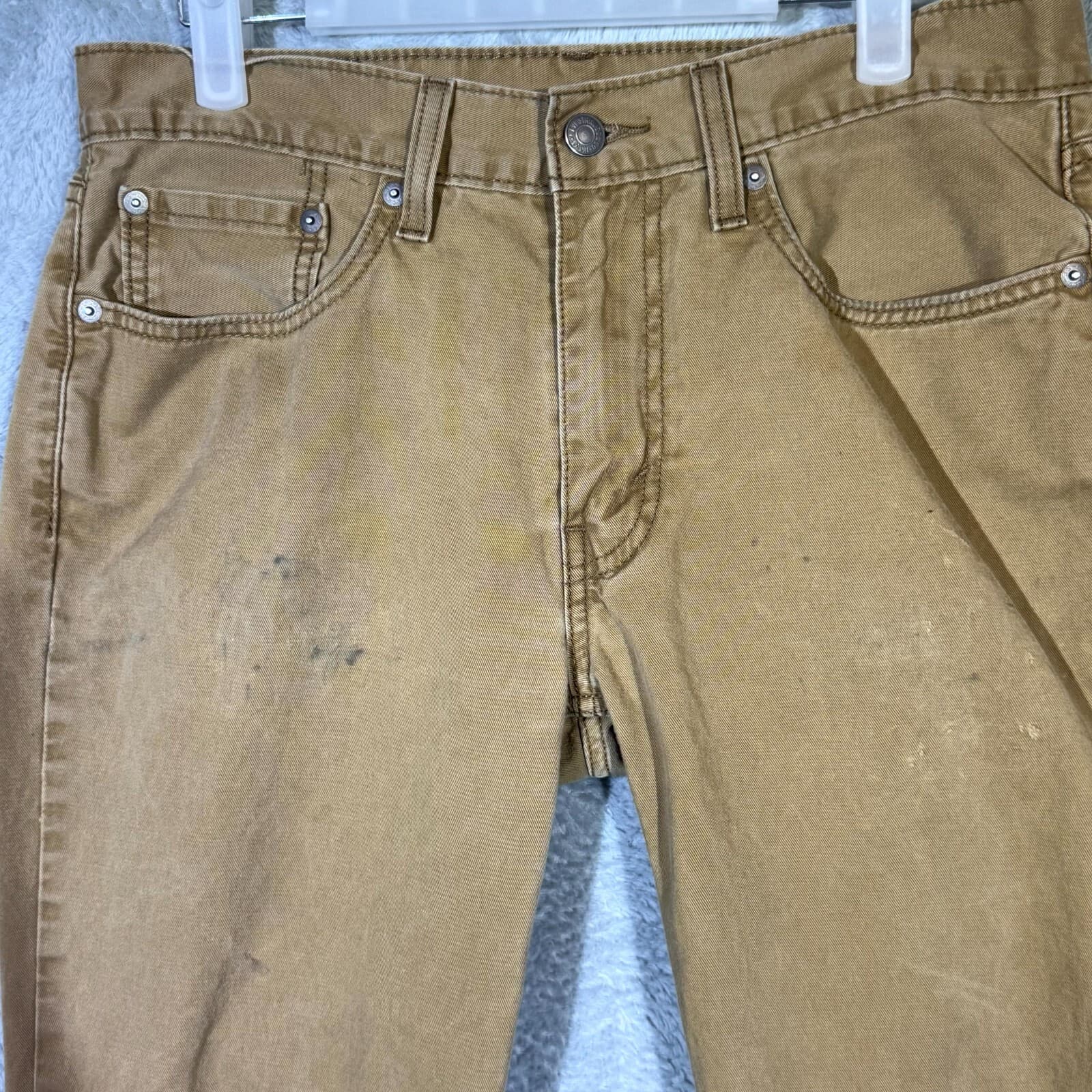 Levi’s 514 Men’s Jeans 32x34 Brown Denim 100% Cotton Mid-Rise Straight - Thumbnail 5