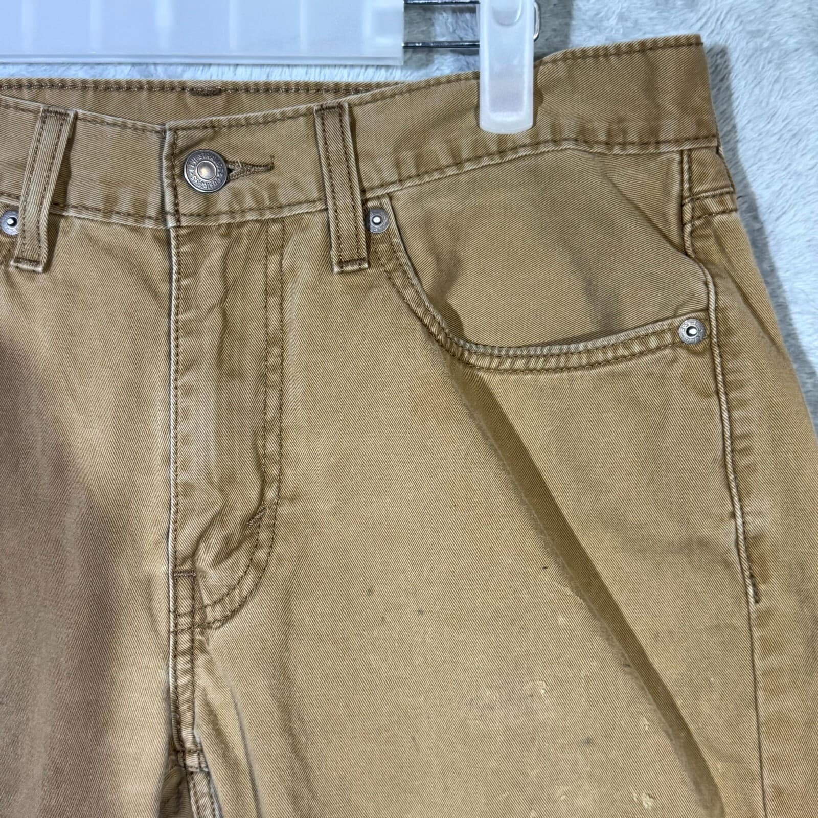 Levi’s 514 Men’s Jeans 32x34 Brown Denim 100% Cotton Mid-Rise Straight - Thumbnail 6