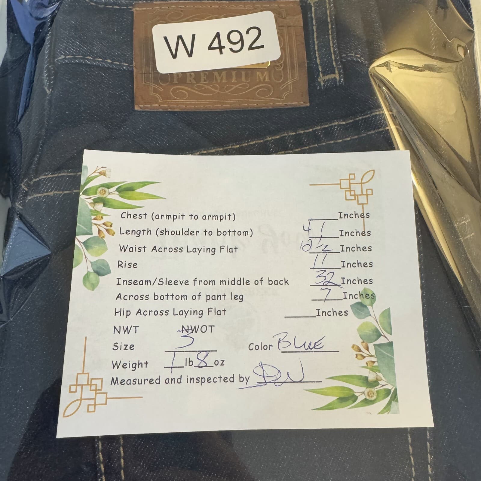 Lawman Women’s Jeans Size 3 Blue Denim 100% Cotton Medium Wash Skinny - Thumbnail 8