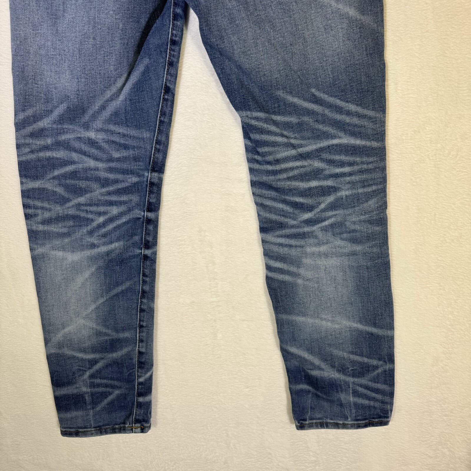 American Eagle Women’s Whiskered Stretch Jeans, 29 × 30 – Blue Denim, Excellent - Thumbnail 6