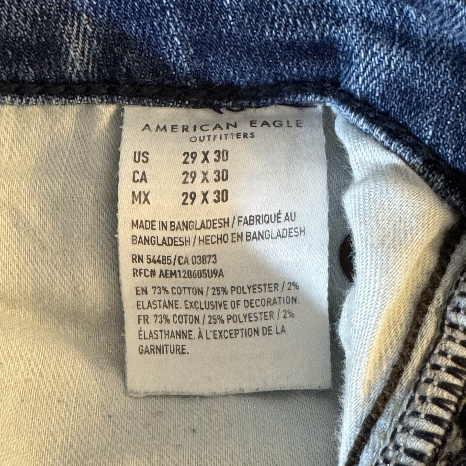 American Eagle Women’s Whiskered Stretch Jeans, 29 × 30 – Blue Denim, Excellent - Thumbnail 11