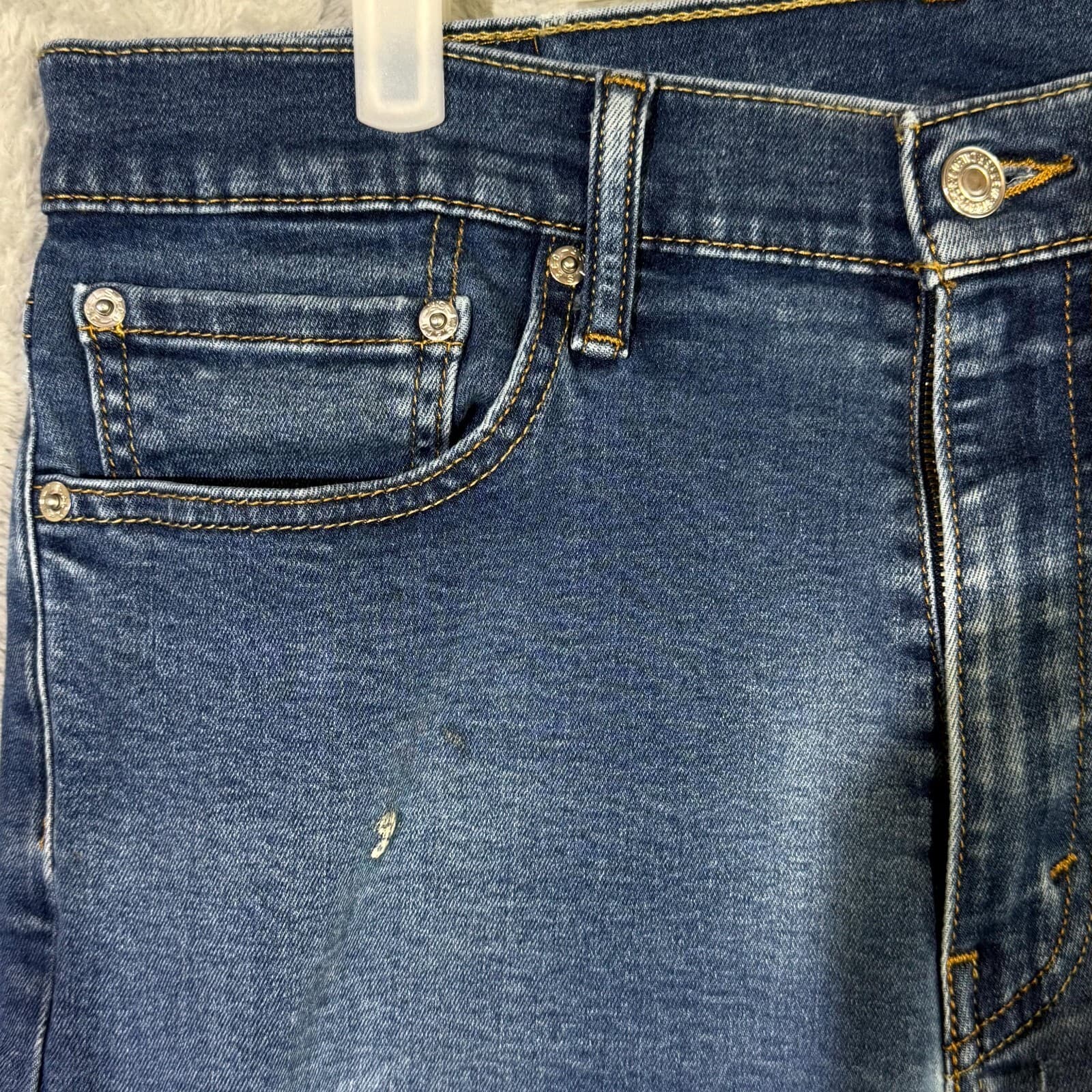 Levi’s 511 Men’s Jeans 34x32 Blue Denim Stretch Mid-Rise Slim Straight - Thumbnail 6