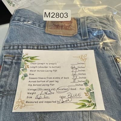 Vintage Levis 550 Jeans Womens 16 Long Blue Relaxed Tapered Leg Mom Denim 00s - Thumbnail 7