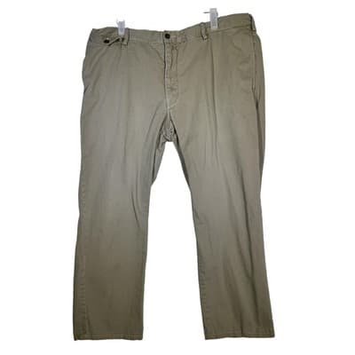 Polo Ralph Lauren Pants Mens 40x30 Khaki Classic Fit Casual Chino Flat Front - Image 1