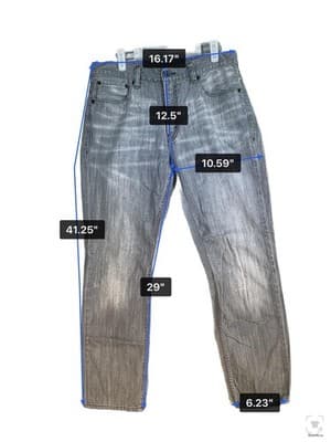 Levi's 511 Jeans Mens 34x32 Gray Light Wash Skinny Slim Denim Zip Fly Mid Rise - Thumbnail 10