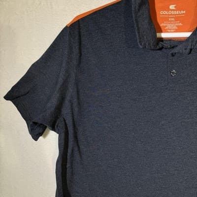 Auburn Tigers Shirt Mens XXL Navy Orange Polo NCAA College Football Colosseum - Thumbnail 4