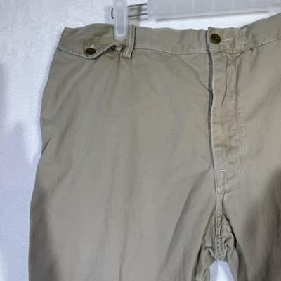 Polo Ralph Lauren Pants Mens 40x30 Khaki Classic Fit Casual Chino Flat Front - Thumbnail 5