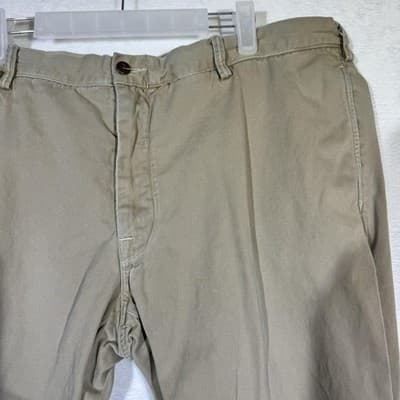 Polo Ralph Lauren Pants Mens 40x30 Khaki Classic Fit Casual Chino Flat Front - Thumbnail 6