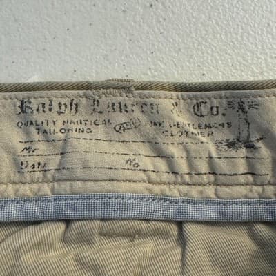 Polo Ralph Lauren Pants Mens 40x30 Khaki Classic Fit Casual Chino Flat Front - Thumbnail 13