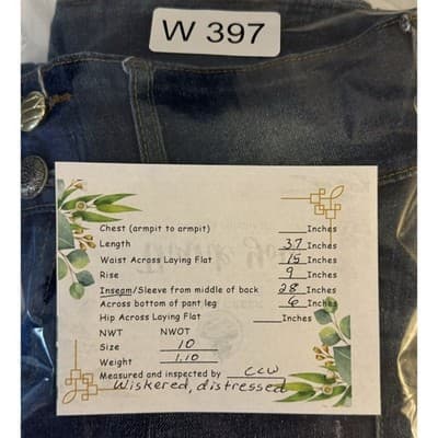 Womens High Waist Distressed Embellished Jeans Blue Skinny Leg Size 10 - Thumbnail 8