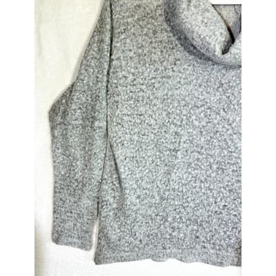 Bar III Women's Gray Textured Cowl Neck Sweater Size L - Thumbnail 4