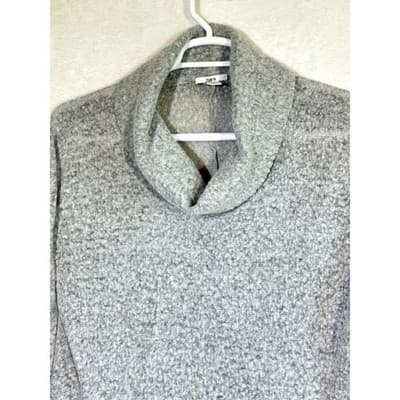 Bar III Women's Gray Textured Cowl Neck Sweater Size L - Thumbnail 5