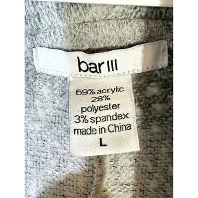 Bar III Women's Gray Textured Cowl Neck Sweater Size L - Thumbnail 7
