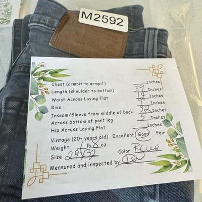 Levis Premium 502 Jeans Men's 29x32 Blue Skinny Taper Stretch Denim Good - Thumbnail 10