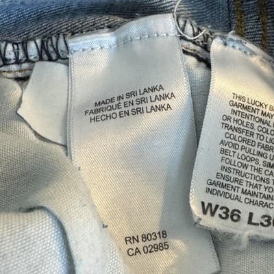 Lucky Brand Jeans Mens 36x30 Straight Fit Denim Pants 223 Medium Wash 7MP10666 - Thumbnail 7