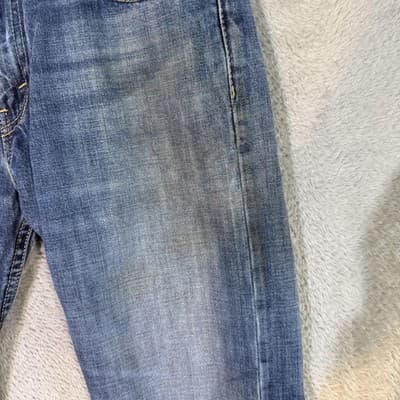 Levis 513 Jeans Mens 29x32 Blue Slim Straight Fit Denim Medium Wash Distressed - Thumbnail 3