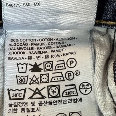 Levis 513 Jeans Mens 29x32 Blue Slim Straight Fit Denim Medium Wash Distressed - Thumbnail 7