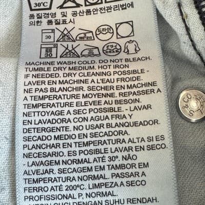 Levis 513 Jeans Mens 29x32 Blue Slim Straight Fit Denim Medium Wash Distressed - Thumbnail 8