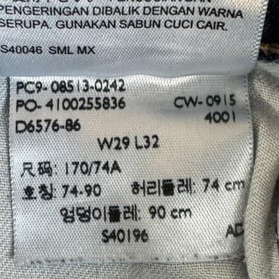 Levis 513 Jeans Mens 29x32 Blue Slim Straight Fit Denim Medium Wash Distressed - Thumbnail 9