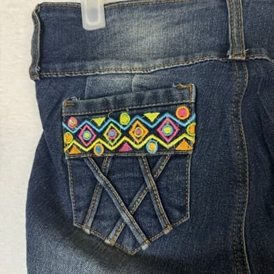 Womens High Waist Distressed Embellished Jeans Blue Skinny Leg Size 10 - Thumbnail 10