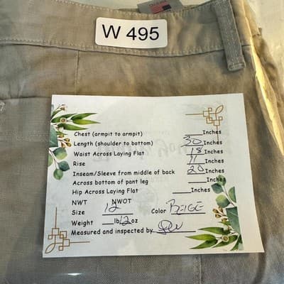 NYDJ Women Capris Beige Linen Blend Cropped Pants Size 10 Petite - Thumbnail 14