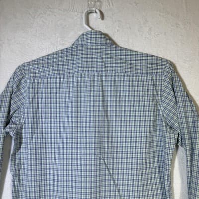 TailorByrd Collection Shirt Mens Medium Blue Green Plaid Button Down Long Sleeve - Thumbnail 10