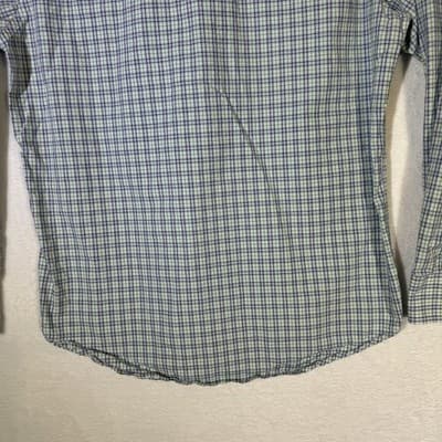 TailorByrd Collection Shirt Mens Medium Blue Green Plaid Button Down Long Sleeve - Thumbnail 8
