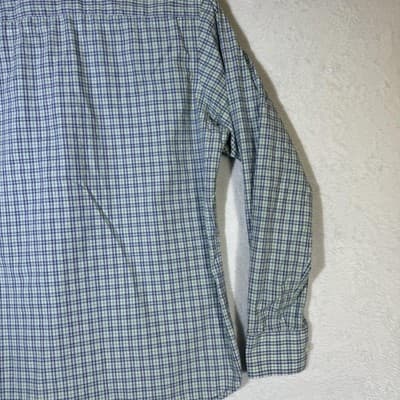 TailorByrd Collection Shirt Mens Medium Blue Green Plaid Button Down Long Sleeve - Thumbnail 11