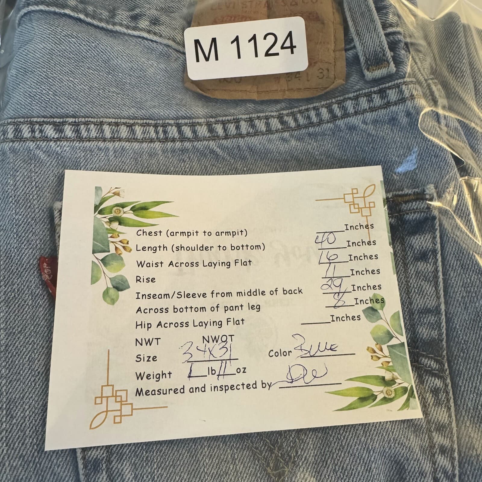 Vintage Levi’s 550 Men’s Jeans 34x31 Blue Denim Relaxed Fit Straight Leg - Thumbnail 9