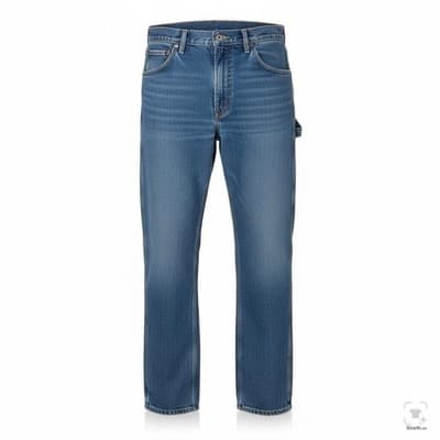 Dickies Jeans Mens 33x34 Blue Medium Wash Straight Relaxed Denim Zip Fly - Image 1