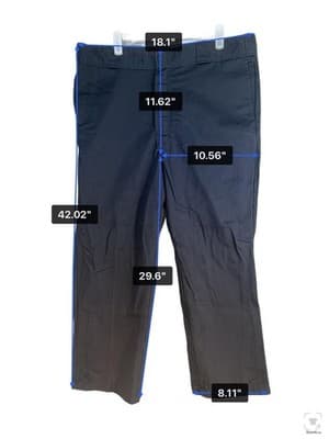 Dickies 874 Jeans Mens 36x28 Black Dark Wash Relaxed Straight Canvas Zip Fly - Thumbnail 10