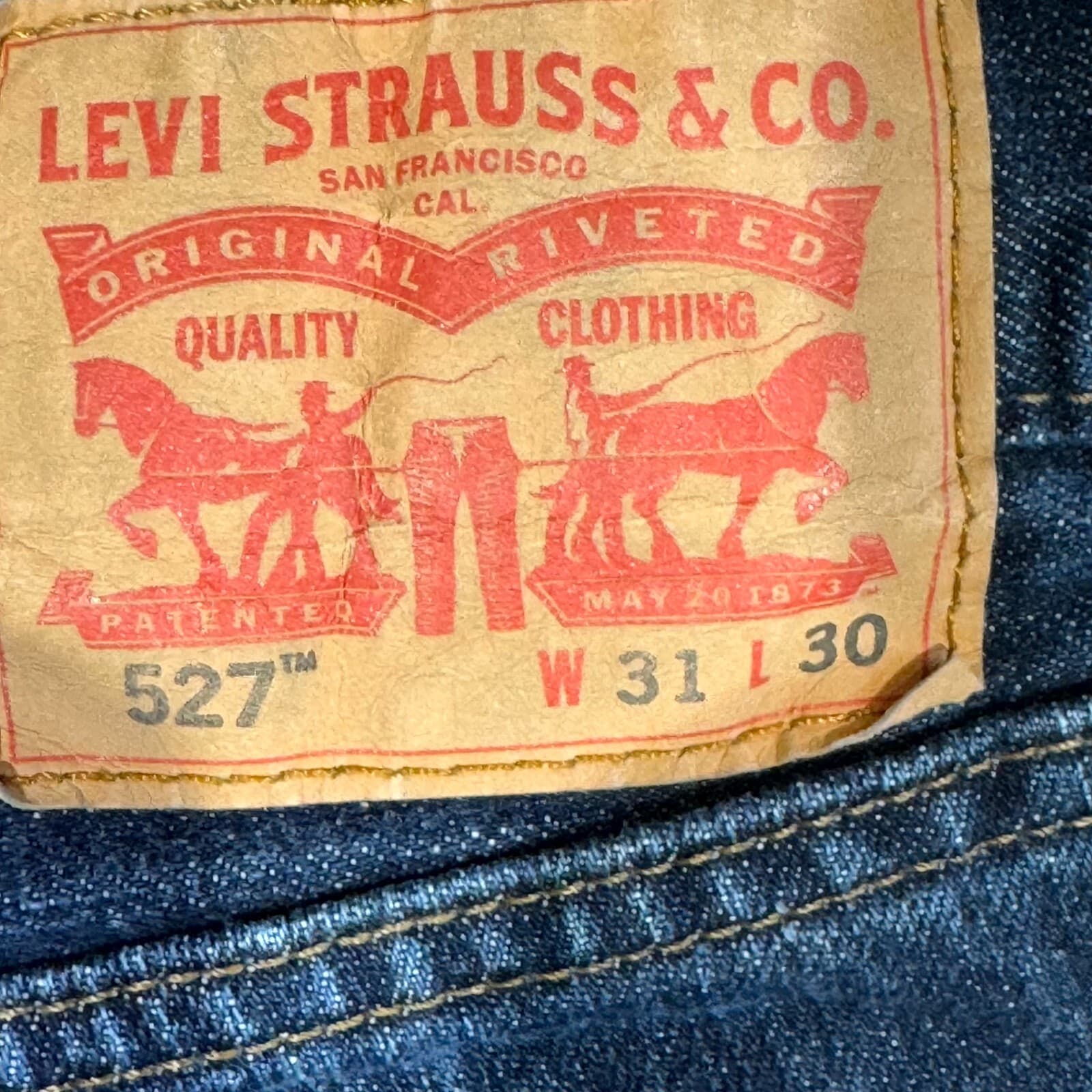 Levi’s 527 Men’s Jeans 31x27 Blue Denim Mid-Rise Straight Leg Classic - Thumbnail 10