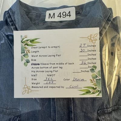 Wrangler Shirt Mens 3XL Blue Denim Long Sleeve Button Up Casual Western Workwear - Thumbnail 13