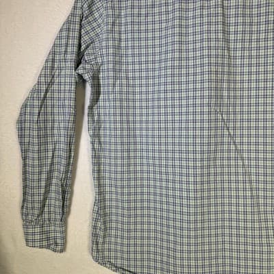 TailorByrd Collection Shirt Mens Medium Blue Green Plaid Button Down Long Sleeve - Thumbnail 9