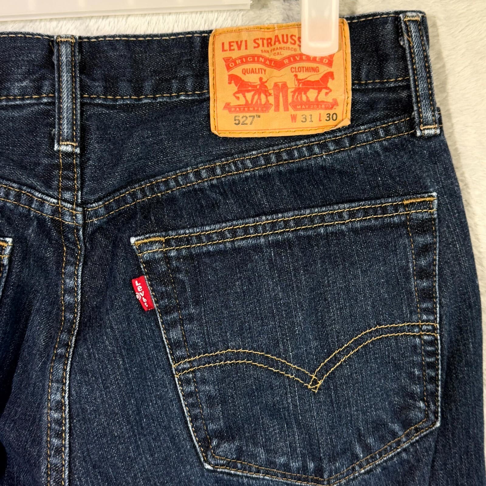 Levi’s 527 Men’s Jeans 31x27 Blue Denim Mid-Rise Straight Leg Classic - Thumbnail 8