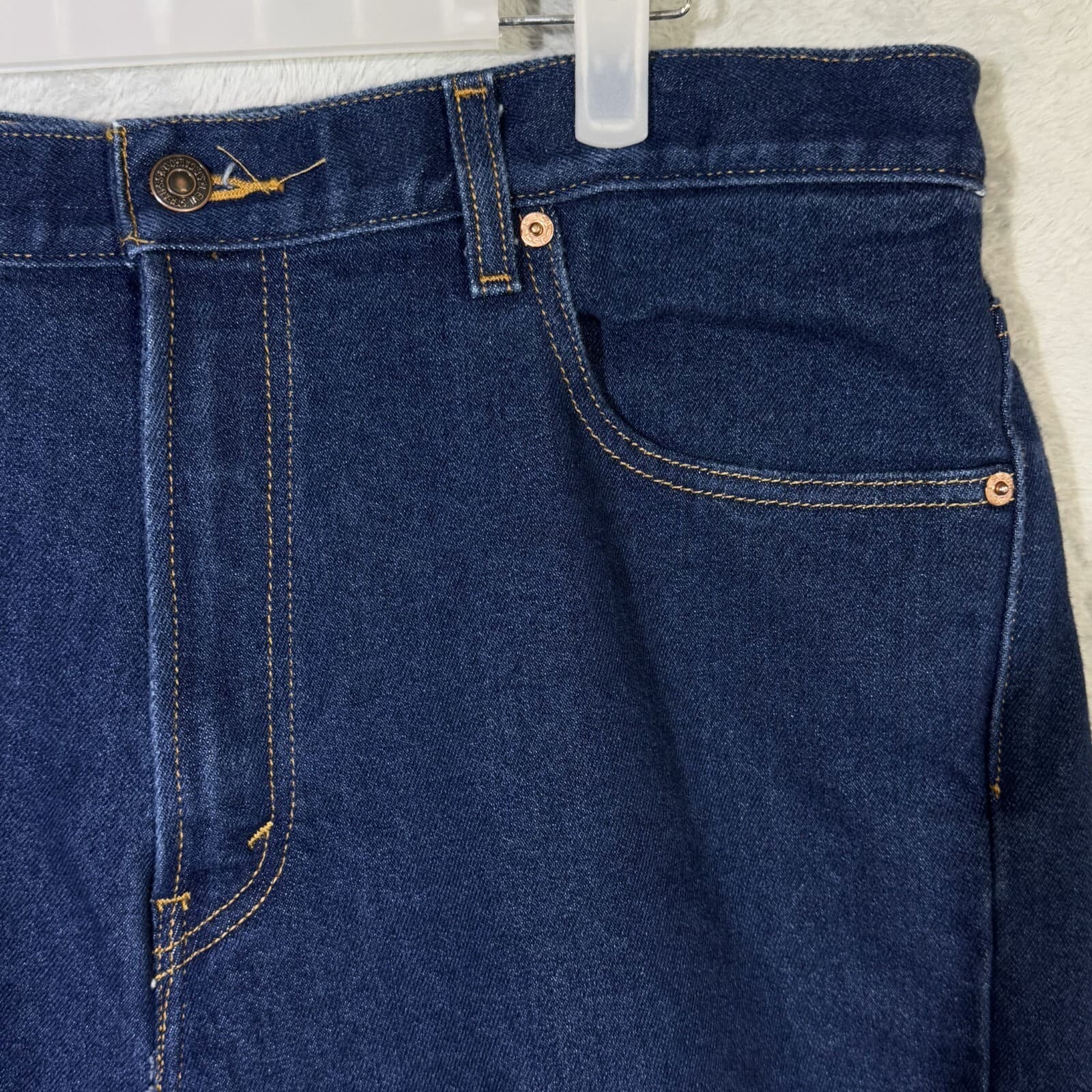 Levi’s 517 Men’s Jeans 38x34 Blue Denim Dark Wash Mid-Rise Bootcut - Thumbnail 4