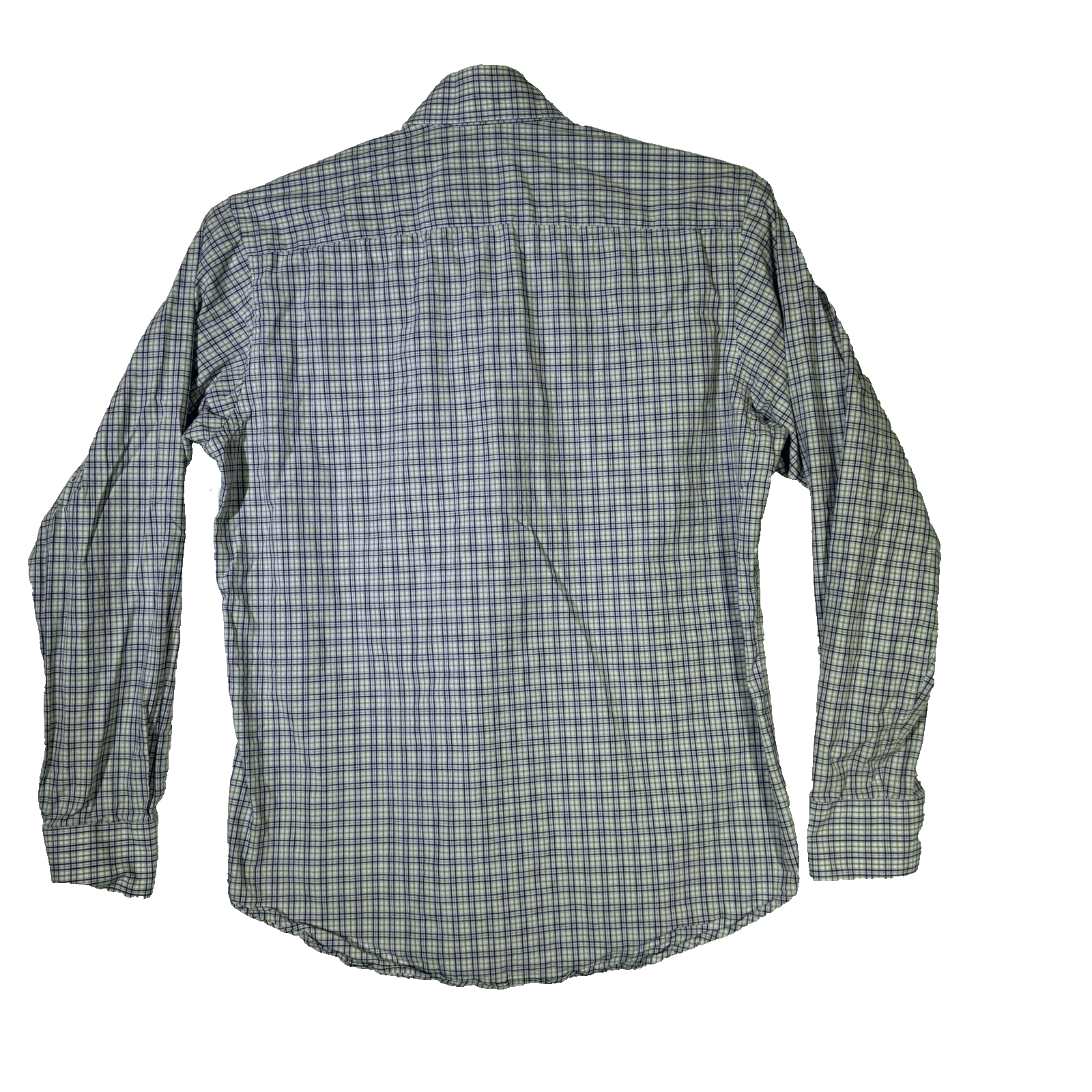 TailorByrd Collection Shirt Mens Medium Blue Green Plaid Button Down Long Sleeve - Thumbnail 2