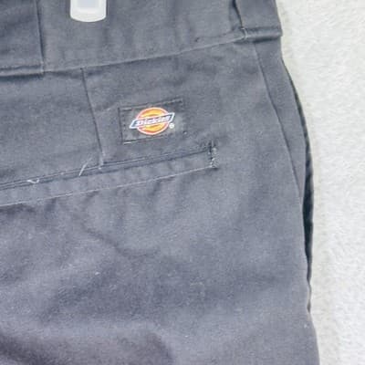 Dickies 874 Jeans Mens 36x28 Black Dark Wash Relaxed Straight Canvas Zip Fly - Thumbnail 7