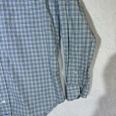 TailorByrd Collection Shirt Mens Medium Blue Green Plaid Button Down Long Sleeve - Thumbnail 6