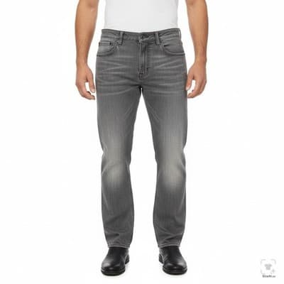 Levi's 511 Jeans Mens 34x32 Gray Light Wash Skinny Slim Denim Zip Fly Mid Rise - Thumbnail 4