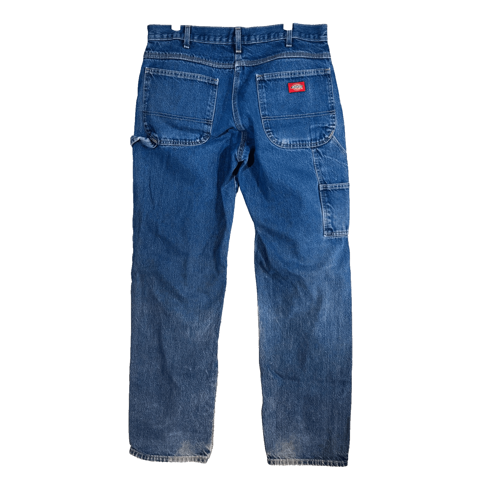 Dickies Jeans Mens 33x34 Blue Medium Wash Straight Relaxed Denim Zip Fly - Thumbnail 6