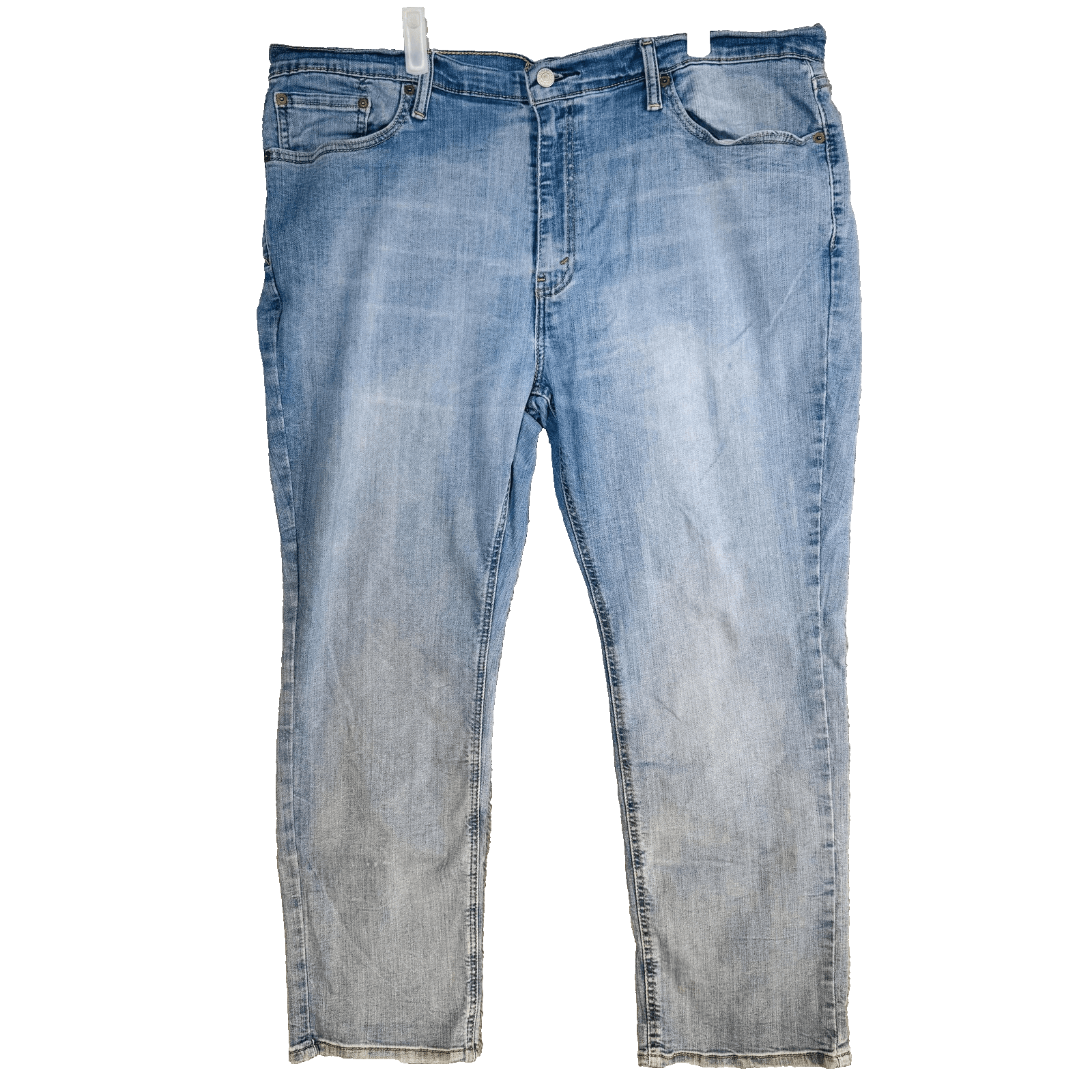 Levis 541 Jeans Mens 44x30 Blue Light Wash Tapered Athletic Denim Zip Fly - Thumbnail 5