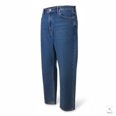 Levis 550 Jeans Mens 48x29 Blue Medium Wash Relaxed Tapered Denim Zip Fly - Thumbnail 2