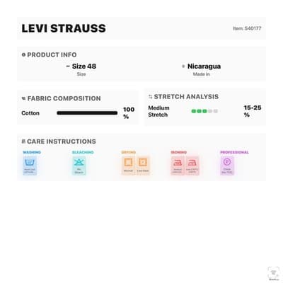 Levis 550 Jeans Mens 48x29 Blue Medium Wash Relaxed Tapered Denim Zip Fly - Thumbnail 13