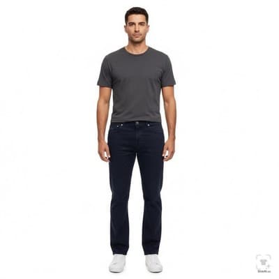 Lucky Brand 121 Heritage Slim Jeans Mens 32x28 Blue Dark Wash Tapered Zip Fly - Thumbnail 4