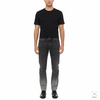 Levis 511 Jeans Mens 30x32 Gray Dark Wash Slim Tapered Stretch Denim Big E Zip - Thumbnail 4