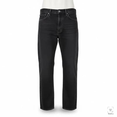 Levis 505 Jeans Mens 38x29 Black Dark Wash Straight Denim Zip Fly Regular Fit - Image 1