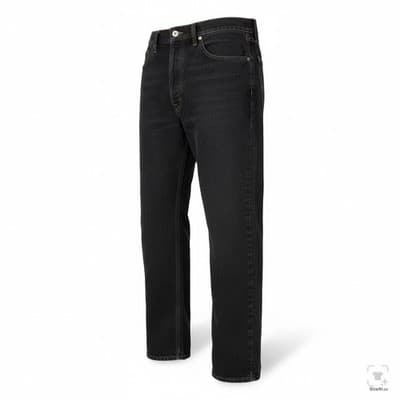 Levis 505 Jeans Mens 38x29 Black Dark Wash Straight Denim Zip Fly Regular Fit - Thumbnail 2