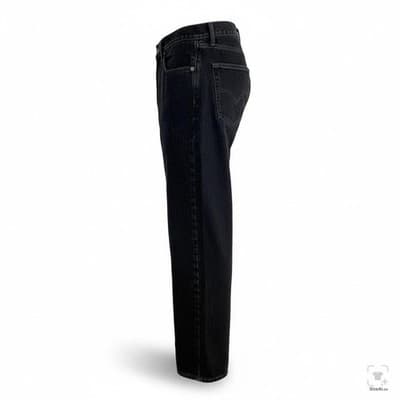 Levis 505 Jeans Mens 38x29 Black Dark Wash Straight Denim Zip Fly Regular Fit - Thumbnail 3