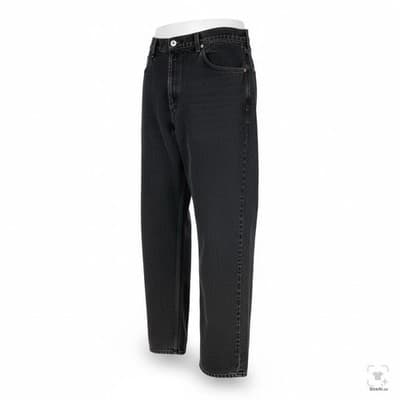 Levis 550 Jeans Mens 40x32 Black Charcoal Wash Relaxed Fit Denim Zip Fly - Thumbnail 2